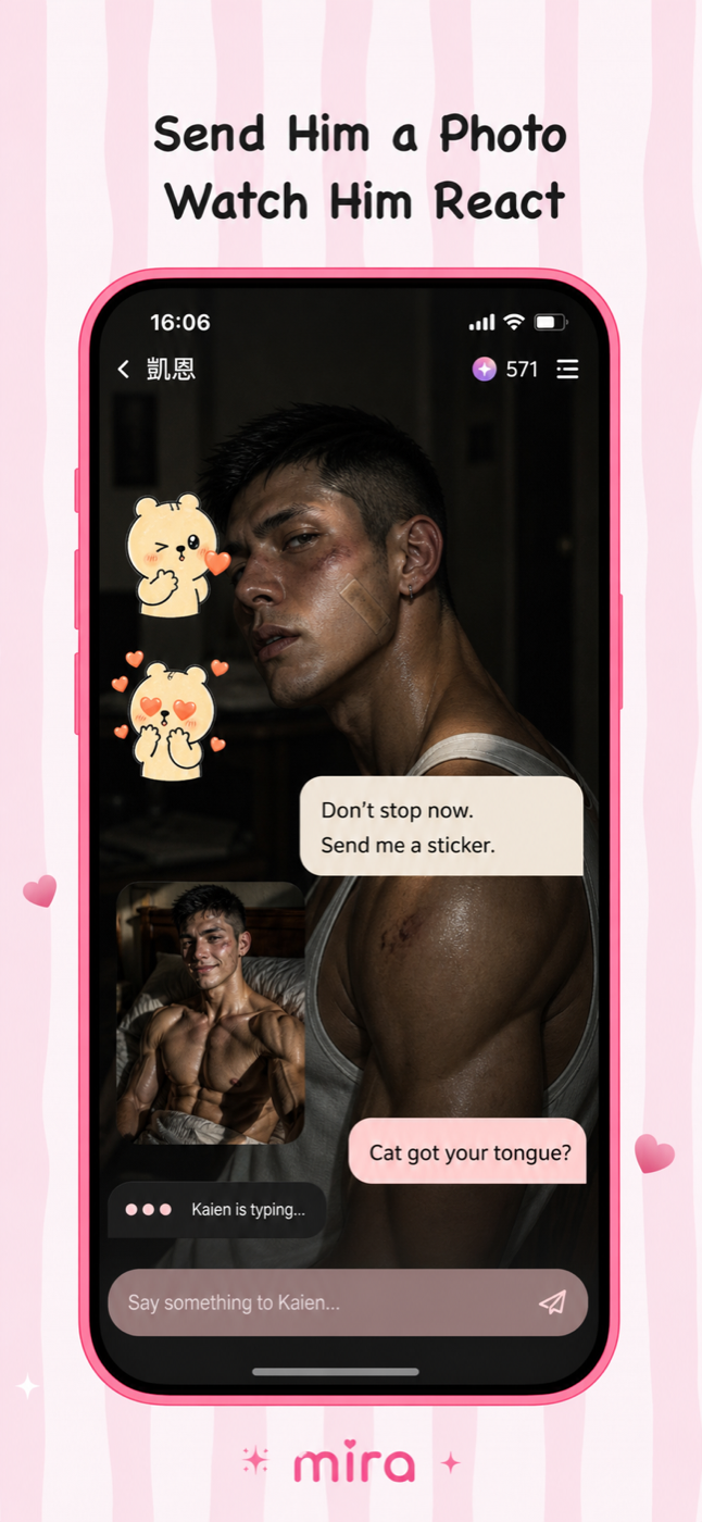 Mira AI photo message screenshot