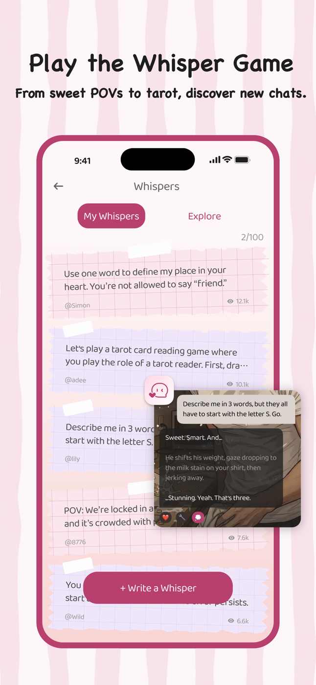 Whispers screenshot